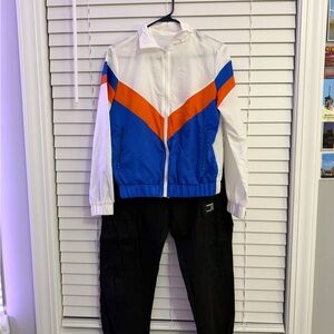 Red/Orange/White Shein Jacket + Black Sangtree Pants – Dance Outfit Bundle